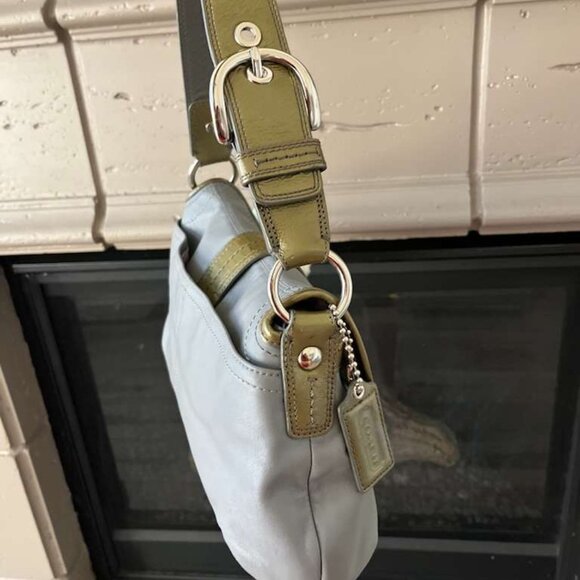 Coach Soho Medium Shoulder Bag (f15204) Y2K Vintage Pleated grey leather bag - Picture 7 of 10